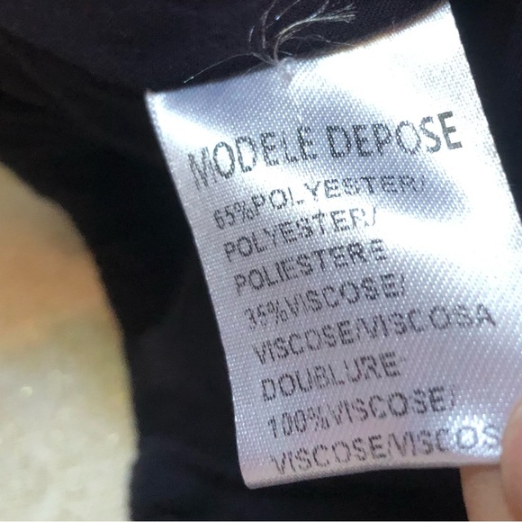 French Floral Zip-up Bomber Jacket navy blue and cream with metallic gold size S - Picture 11 of 13